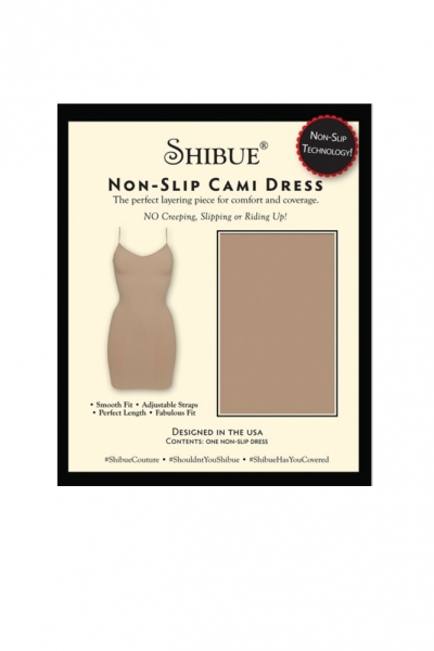 SHIBUE non-slip cami dress - nude
